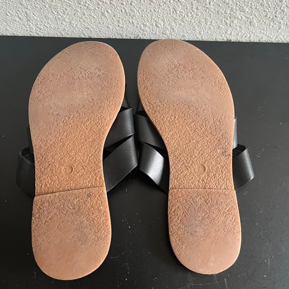 Madewell The Boardwalk Woven Slide Black Sandals Size 7.5 Style L1165 - Picture 9 of 11